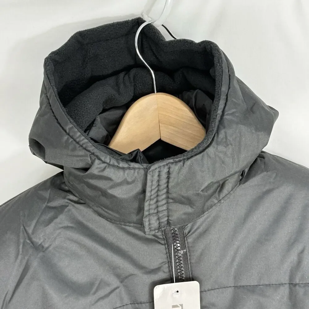 Revess Black Puffer Winter Coat Hooded Men Size 8 Small NWT